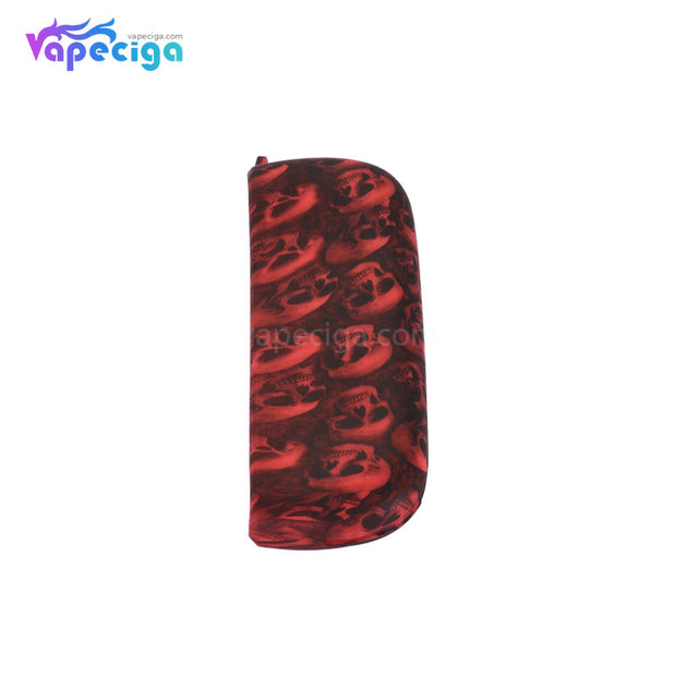 Silicone Protective Case with Skull Pattern for IQOS 3.0 - Red Skull