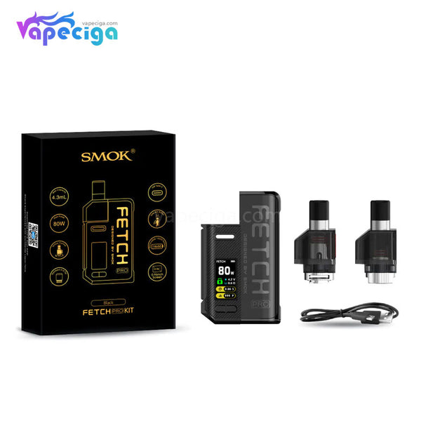 Smok Fetch Pro 80W Pod System VW Starter Kit Includes