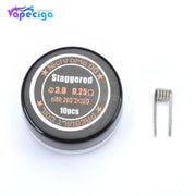 Staggered Ni80 Prebuilt Coil 0.25ohm 10PCs