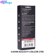 Uwell Aeglos P1 Coil 0.2ohm/0.6ohm 4pcs