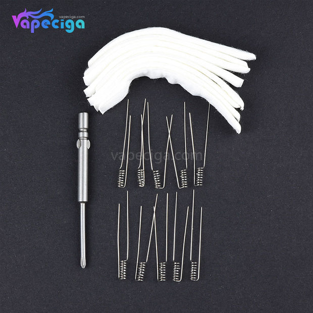VAPJOY DIY Rebuild Kit with VINCI-R1 Ni80 Dual Coil 1.0ohm for VOOPOO VINCI