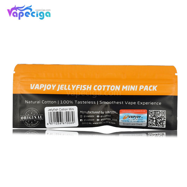 VAPJOY Jellyfish Wicking Cotton Mini Pack 2 Strips Back Details