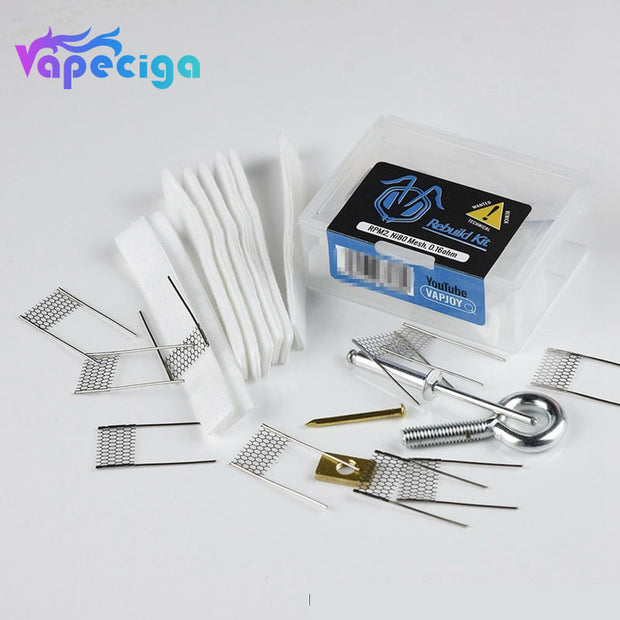 VAPJOY Rebuild Kit RPM2 DIY Rebuild Kit for SMOK RPM2 Coil - Rod + Cottons + Ni80 Mesh 0.16ohm