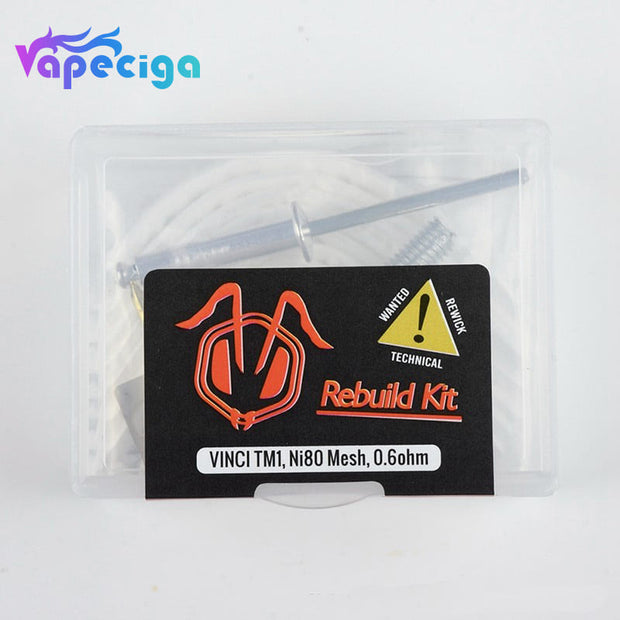 VAPJOY VINCI-TM1 DIY Rebuild Kit for Vopoo PnP Series Coils - Rod + Cottons + Ni80 Mesh 0.6ohm