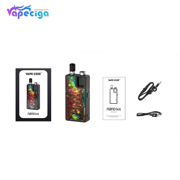 VapeCige Nano Vape Pod System Kit Includes
