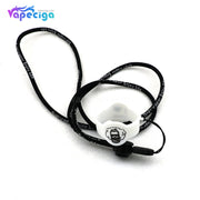 Vivismoke High Elastic Nylon Lanyard with 30*20mm Silicone Ring Black + White