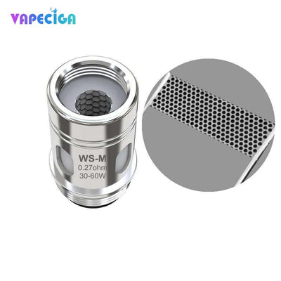 WISMEC SINUOUS Solo Starter Kit Replacement Coil Head Mesh Coil Details