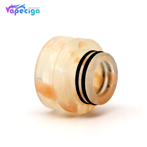 Orange YUHETEC Luminous Resin 810 Drip Tip Bottom Details