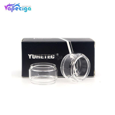 YUHETEC Transparent Replacement Fatboy Glass Tank Tube for Vandy Vape Kylin M RTA 4.5ml 2PCs Real Shots