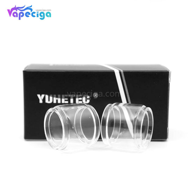 YUHETEC Replacement Glass Bubble Tank Tube for Aspire PockeX 2PCs