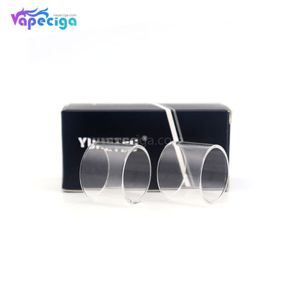 YUHETEC Replacement Glass Tank Tube for OBS Crius 2 Dual Coil 3.5ml 2PCs Real Shots