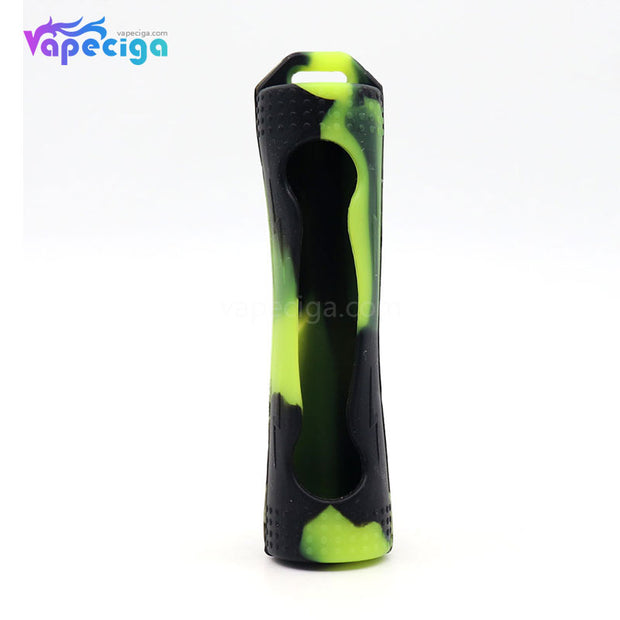 YUHETEC Silicone Protective Case Black Green for Single 18650 Battery