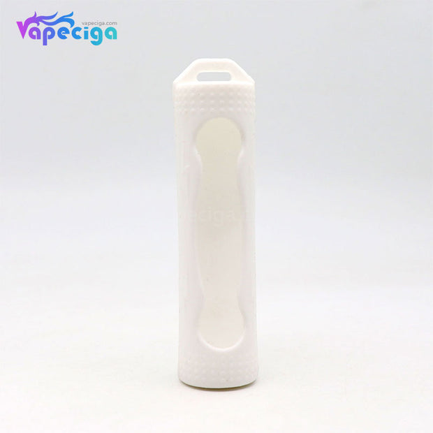 YUHETEC Silicone Protective Case White for Single 18650 Battery