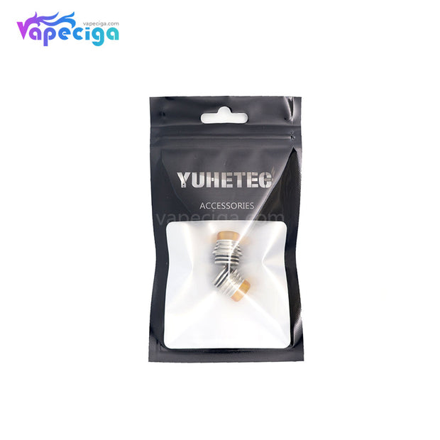 YUHETEC Universal 810 Cooling Drip Tip SS PEI 2PCs Package
