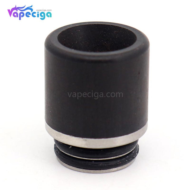 Black YUHETEC Wood + Stainless Steel 810 Drip Tip