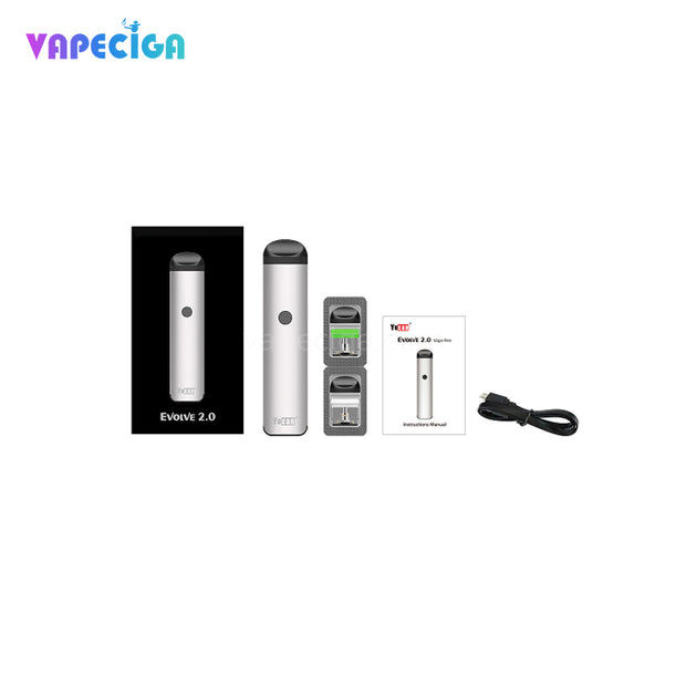 Yocan Evolve 2.0 3-in-1 Vape Pod System 650mAh Package Contents