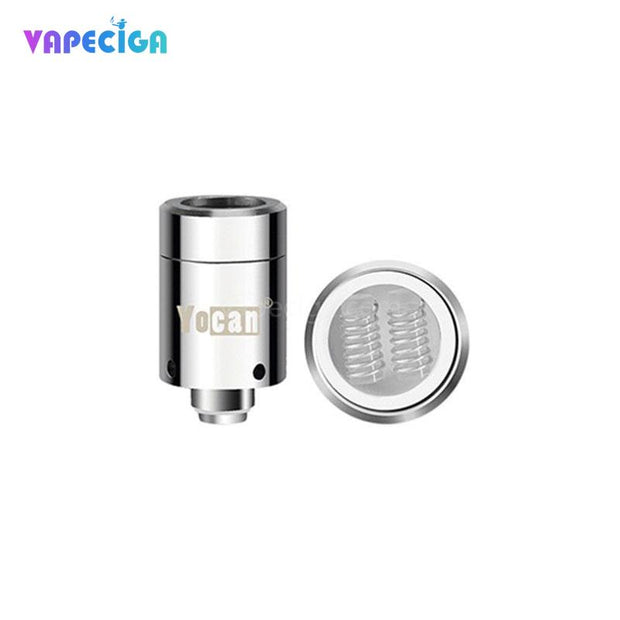 Silver Yocan Loaded Replacement Quartz Dual Coil 0.75ohm