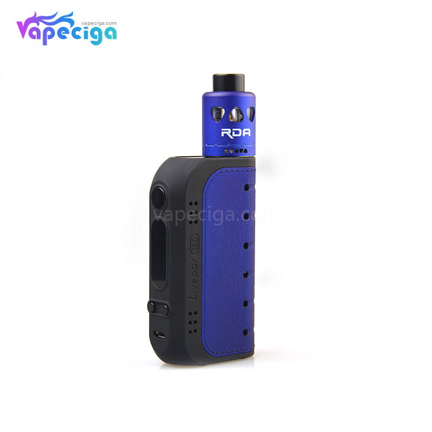 Black + Shine Blue Yosta Livepor TC Box Mod Kit with RDA 160W