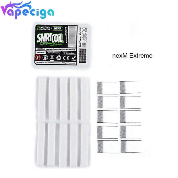 Wotofo SMRT Replacement PnP nexMESH Extreme + Cotton Strip 50pcs