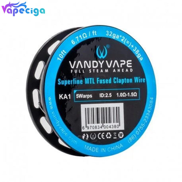 Vandy Vape A1 Superfine MTL Fused Clapton Wire for RDA / RTA / RDTA (10ft)